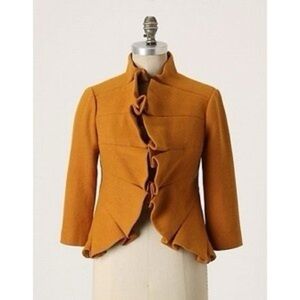 Anthropologie Tabitha Terrace House Jacket Wool Blend Jacket Size 2